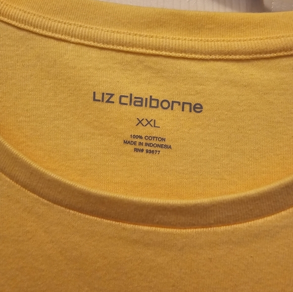 NWT Liz Claiborne Sunlight Yellow T-Shirt - XXL - Picture 2 of 5